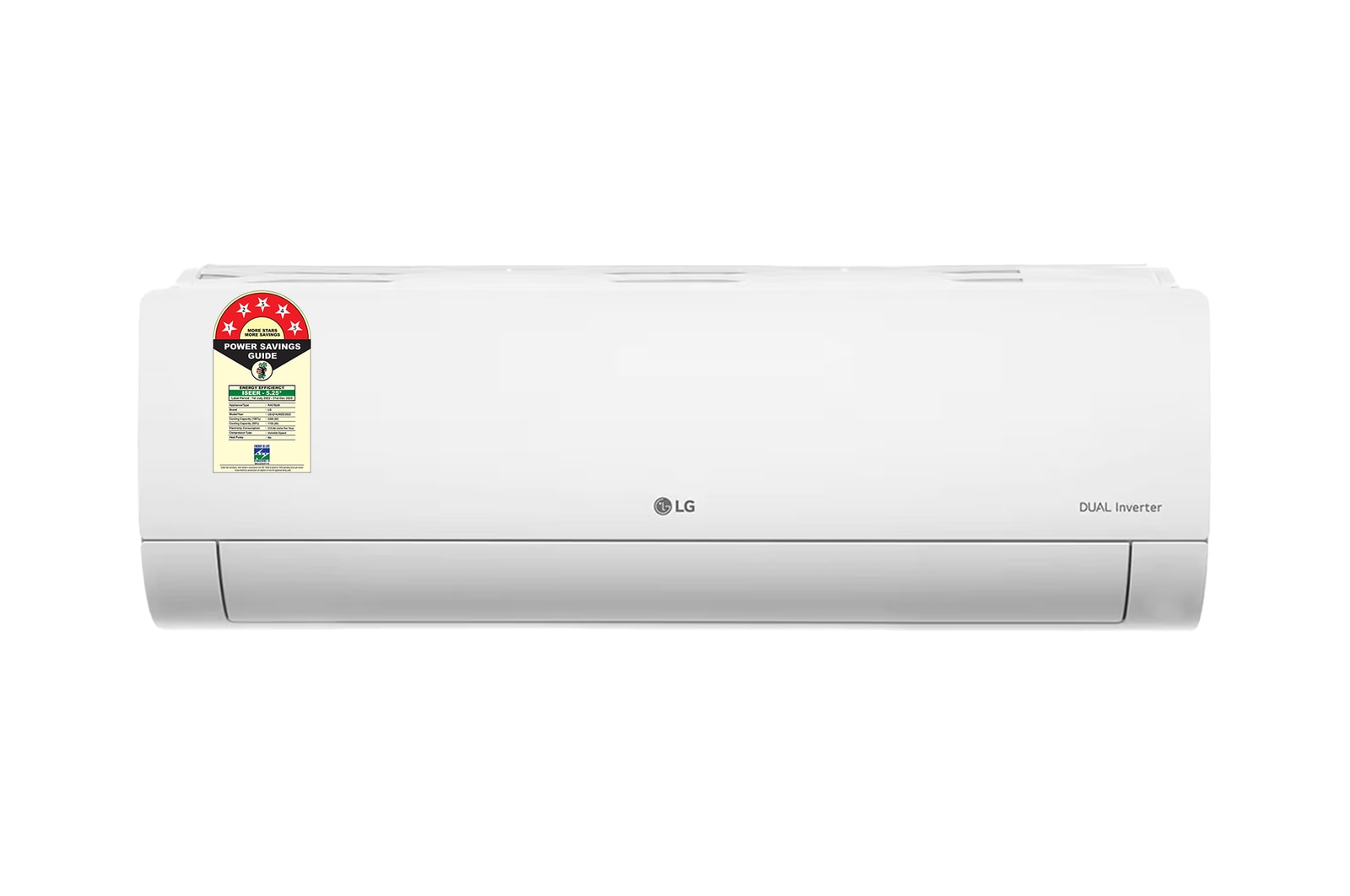 Front view of LG 5 Star (1.0) Split AC AI Convertible 6- in 1, Energy Manager+, HimClean, Viraat Mode, 3.5 kW, 2025 Model US-Q14JWZE
